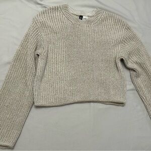 Divided Women's Beige Crew Neck Sweater